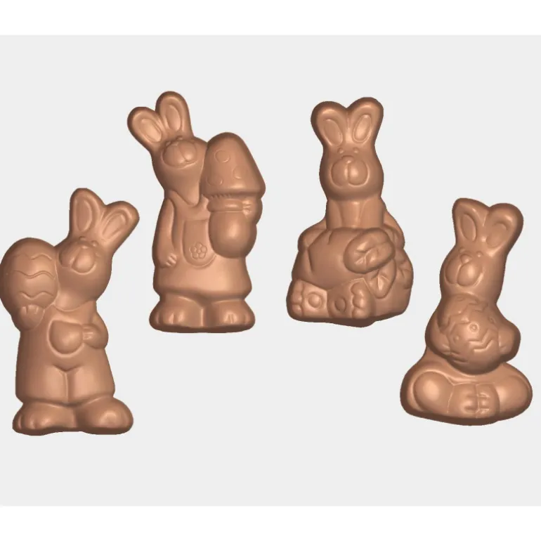 Moule friture en chocolat petits lapins 4 g