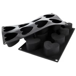Moule silicone 8 coeurs profonds