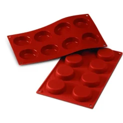 Moule silicone 8 flans 6 cm