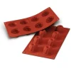 Moule silicone 8 petits Gugelhopfs 5,5 cm