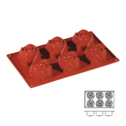 Moule silicone 6 roses