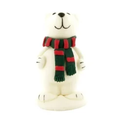 Ours comestible Polaire Blanc écharpe 6 cm