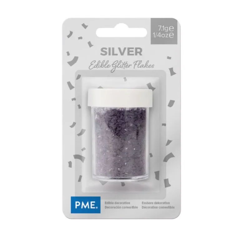 Paillettes irisées argentées PME 7 g