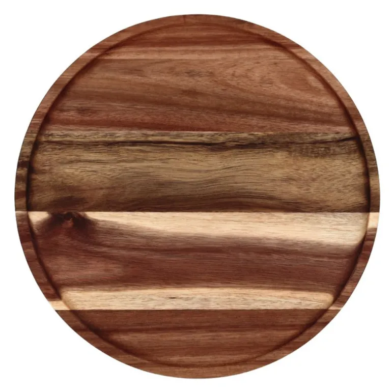Plateau en bois H 10,5 cm Ø26 cm