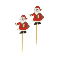 Père Noël avec hotte sur pique (x50)