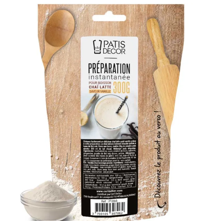 Préparation instantanée pour boisson Chaï Latte saveur vanille - 300 g