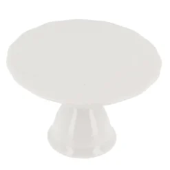 Présentoir cupcake individuel blanc en céramique - Ø 10 cm