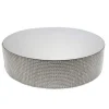 Présentoir gâteau effet miroir et contour en strass 20 cm