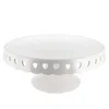 Présentoir gâteau en céramique blanc cœurs Ø 30 cm