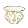 Présentoir gâteau miroir pied boule doré ø 21 cm