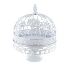 Présentoir gâteaux cage brodée 26 cm