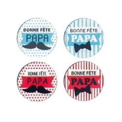 Ronds chocolat assortis Bonne Fête Papa (x54)