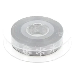 Ruban Flocons gris 15 mm (20 m)