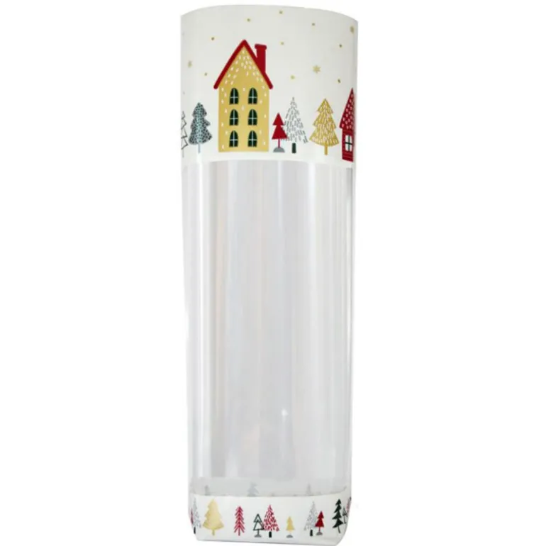 Sachets polypro Village de Noël 10 x 22 cm (x5)
