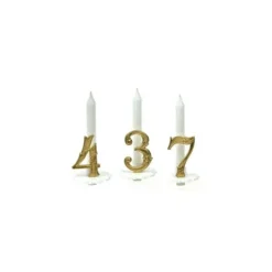 Support, Chiffre doré et Bougie (x 10)