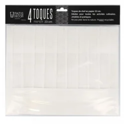 Toque en papier plissé H 23 cm (x 4)