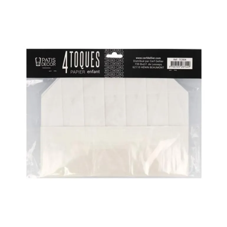 Toque en papier plissé pour enfant (x 4)