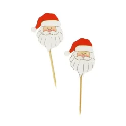 Tête de Père Noël sur pique (x50)