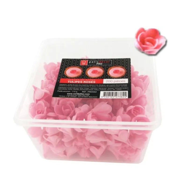 Tulipes roses en azyme (x200)